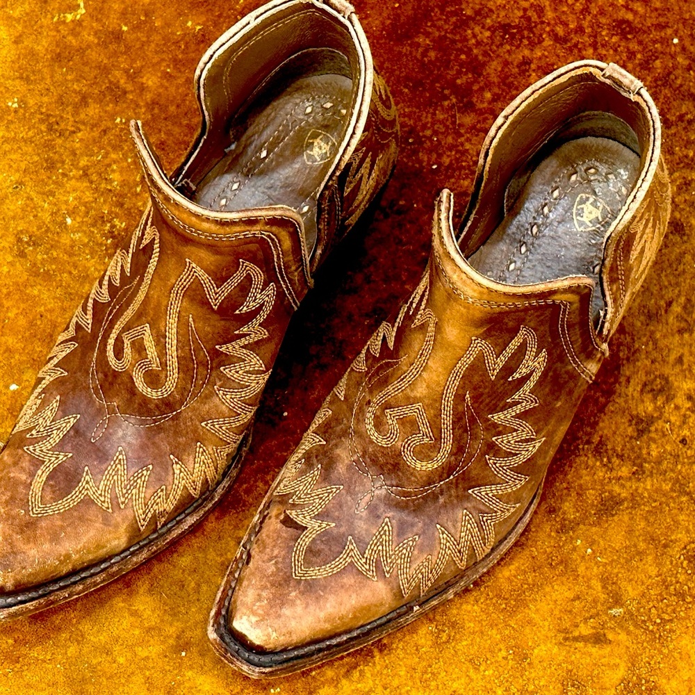 Ariat Dixon Brown Distressed Western Booties